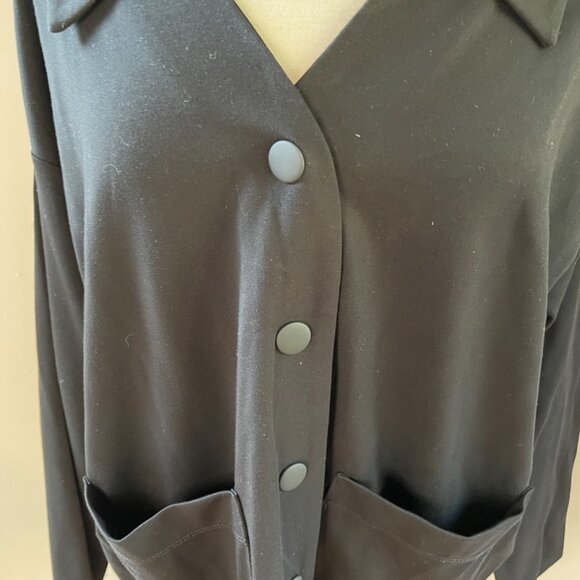 CAbi NWOT Elemental Topper #6253 Black Size L Retail $149 - Picture 2 of 4